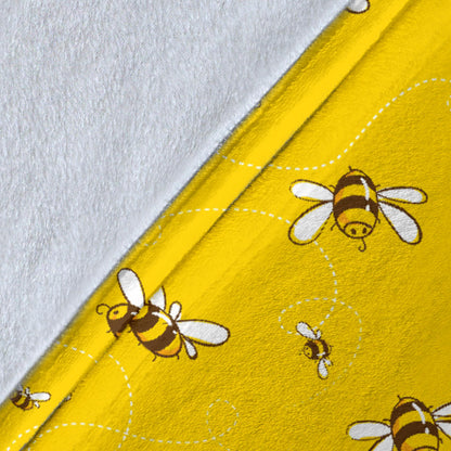 Bee Pattern Print Design 05 Premium Blanket