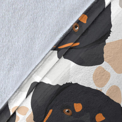 Rottweiler Pattern Print Design A03 Premium Blanket