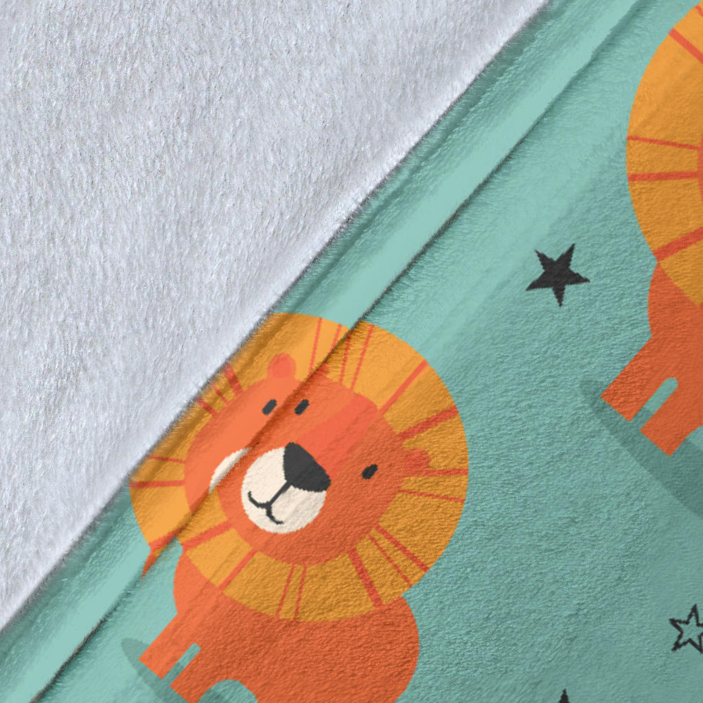 Lion Baby Pattern Print Design 03 Premium Blanket