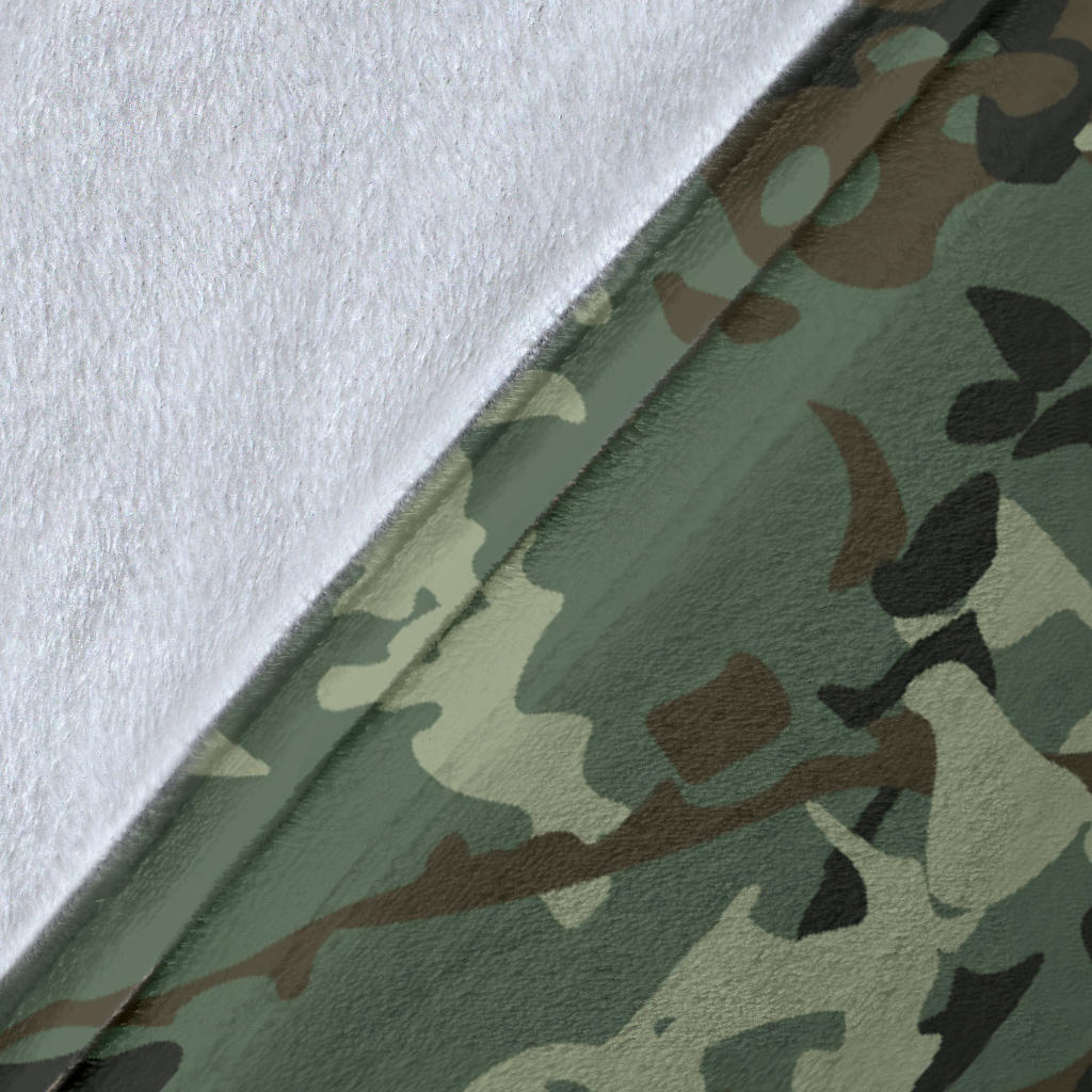 Camouflage Pattern Print Design 06 Premium Blanket