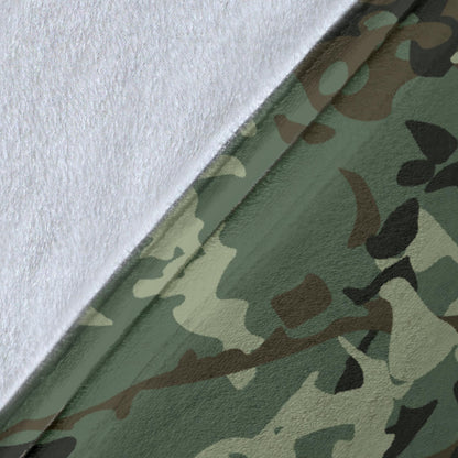 Camouflage Pattern Print Design 06 Premium Blanket