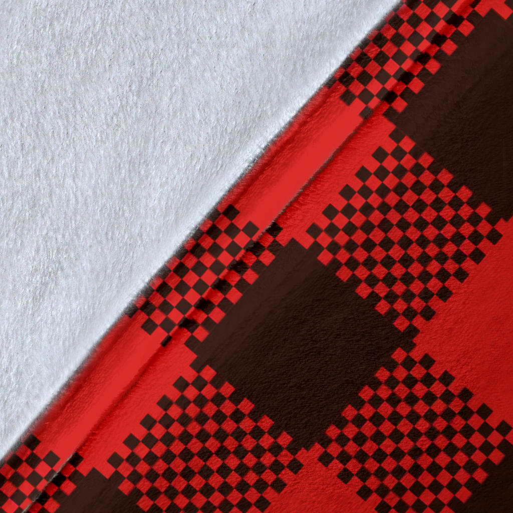 Buffalo check Red Pattern Print Design 05 Premium Blanket