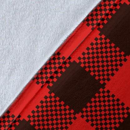 Buffalo check Red Pattern Print Design 05 Premium Blanket