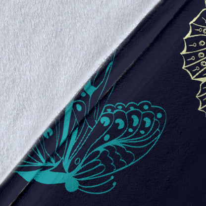 Monarch Butterfly Pattern Print Design 01 Premium Blanket