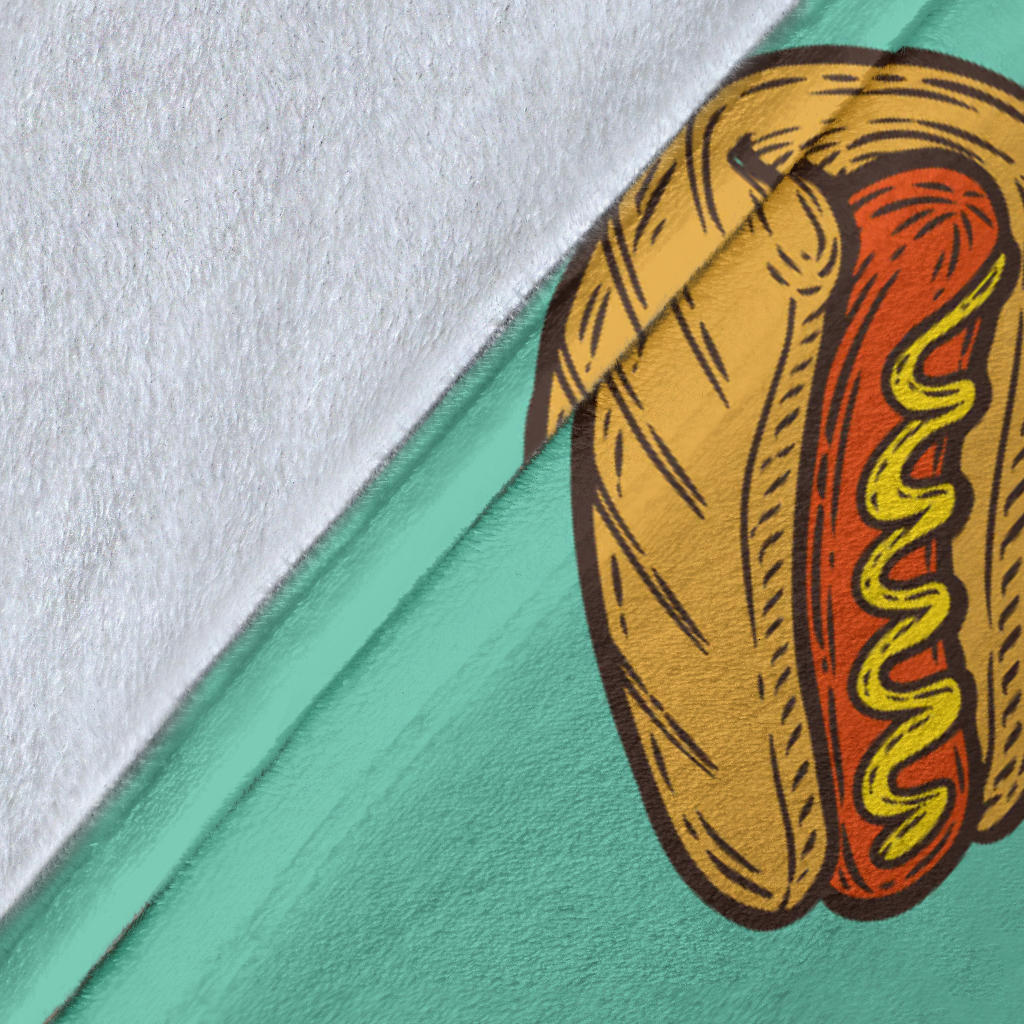 Hot Dog Pattern Print Design 04 Premium Blanket