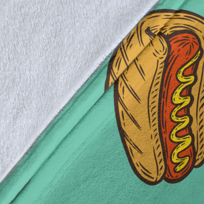 Hot Dog Pattern Print Design 04 Premium Blanket