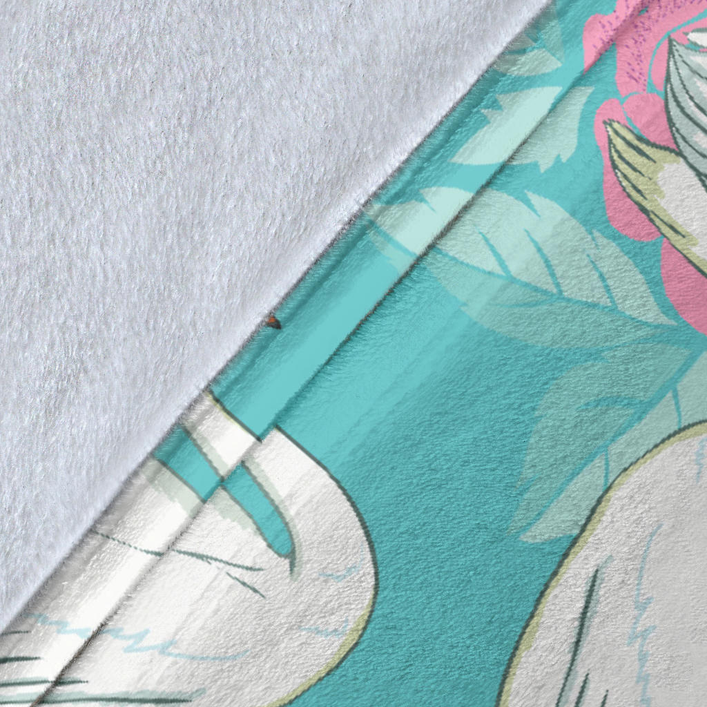 Swan Pattern Print Design 03 Premium Blanket