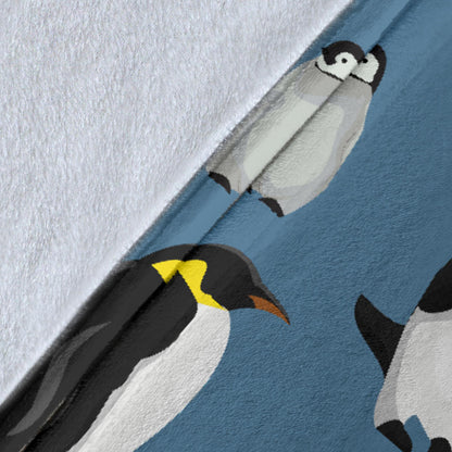 Penguin Pattern Print Design A03 Premium Blanket