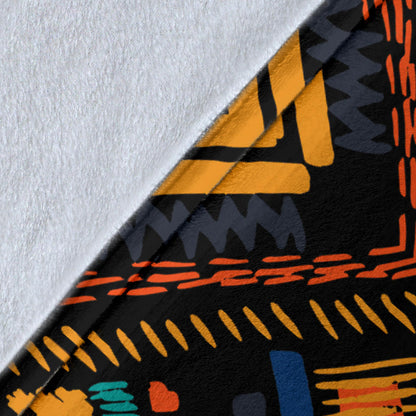 Kente Pattern Print Design 04 Premium Blanket