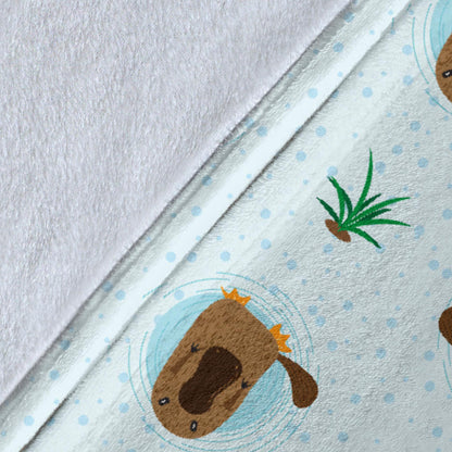 Platypus Pattern Print Design A04 Premium Blanket