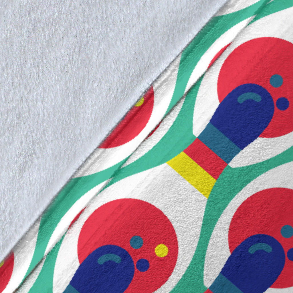 Bowling Pattern Print Design 05 Premium Blanket