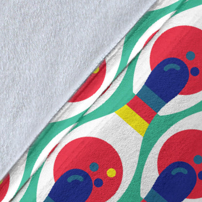 Bowling Pattern Print Design 05 Premium Blanket