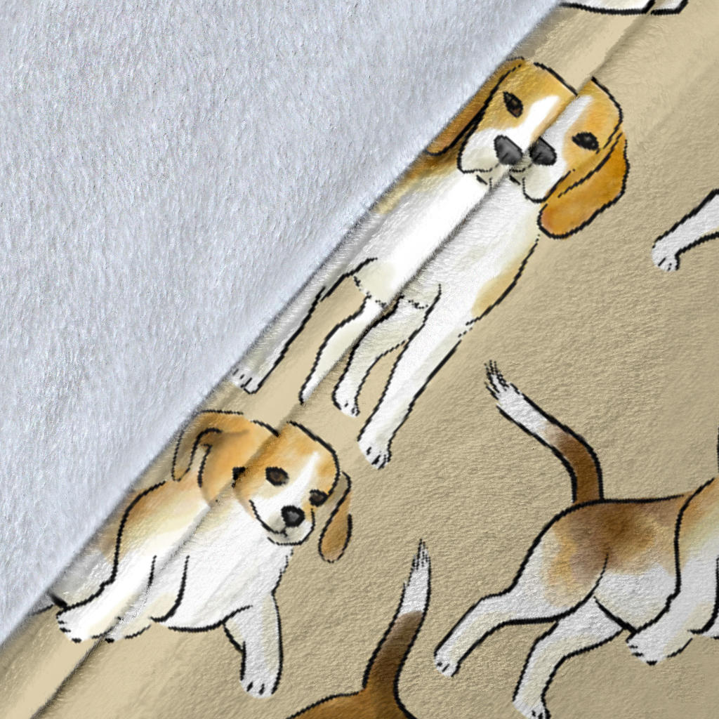 Beagle Pattern Print Design 04 Premium Blanket