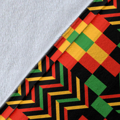 Kente Pattern Print Design 01 Premium Blanket