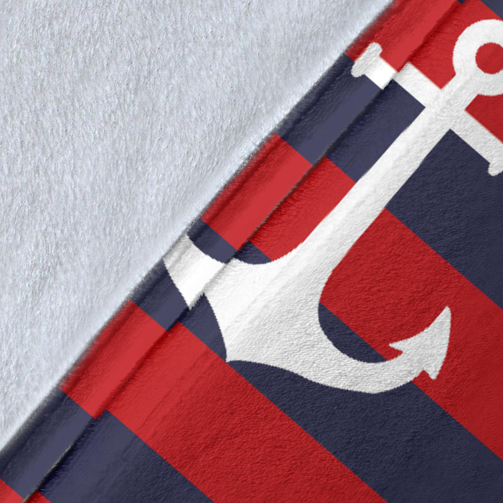 Nautical Pattern Print Design A05 Premium Blanket