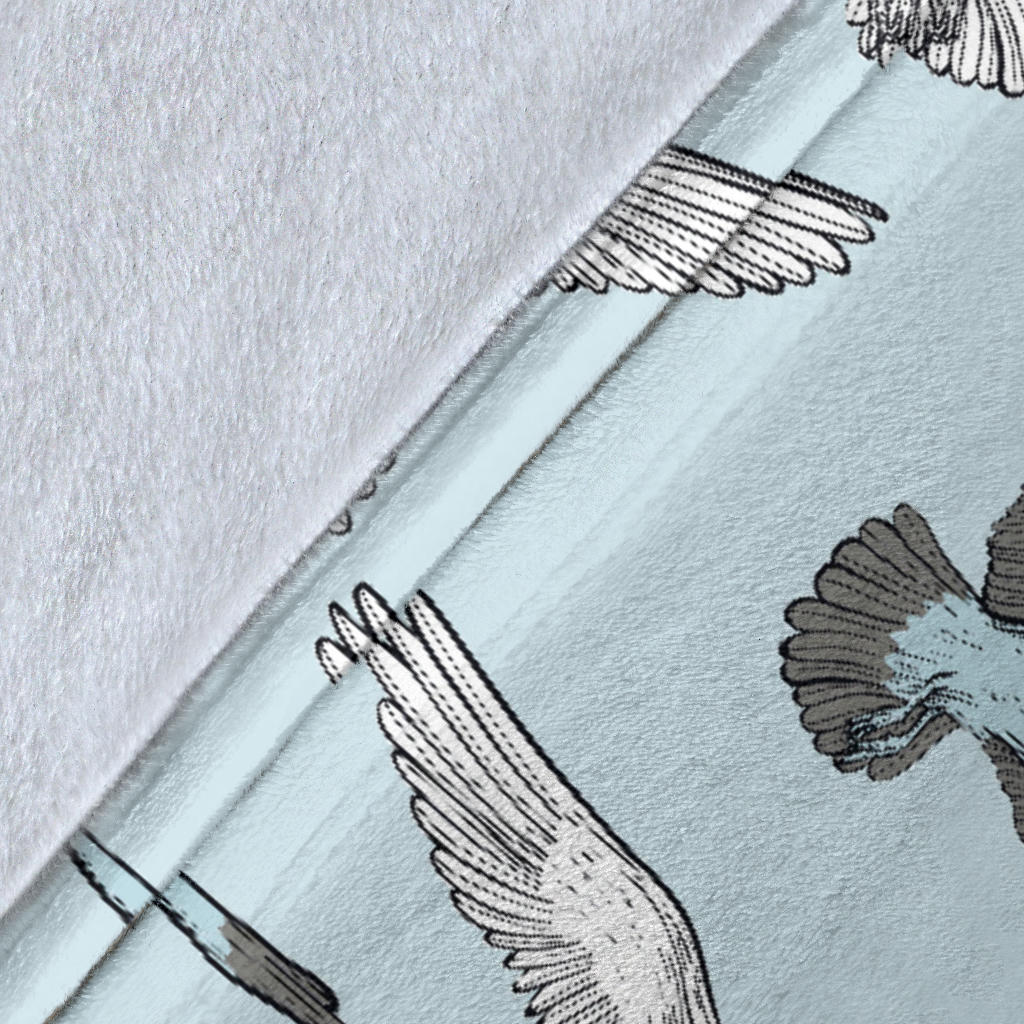 Pigeon Pattern Print Design 03 Premium Blanket