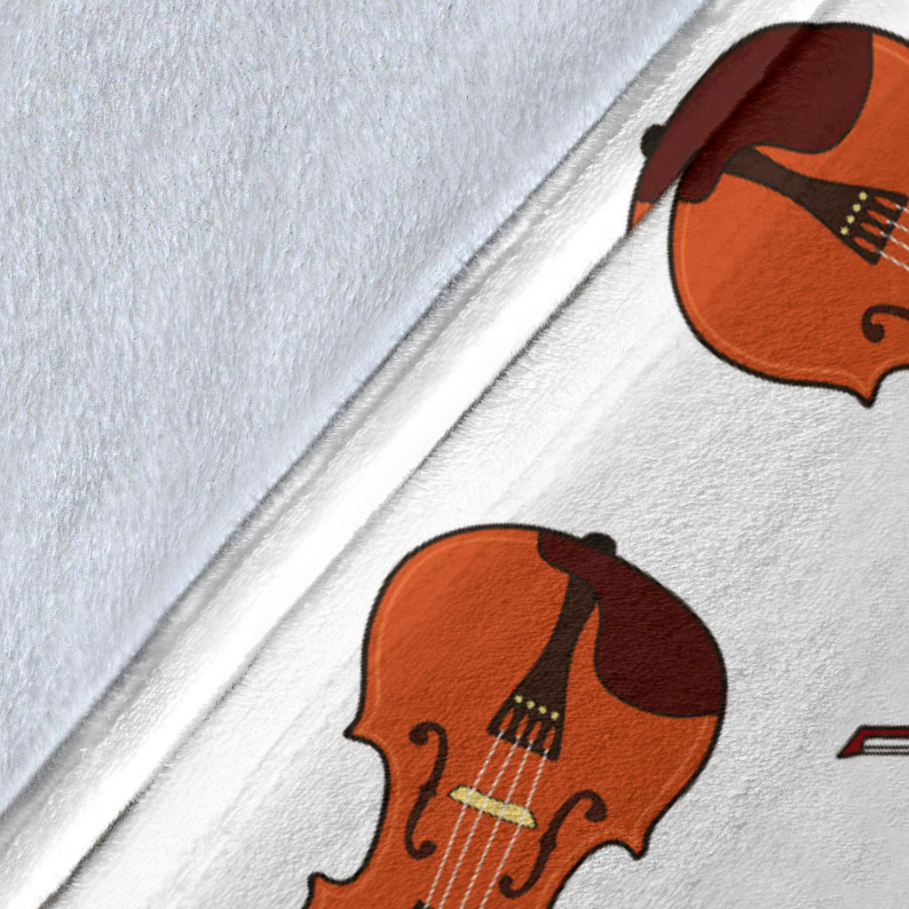 Violin Pattern Print Design 02 Premium Blanket