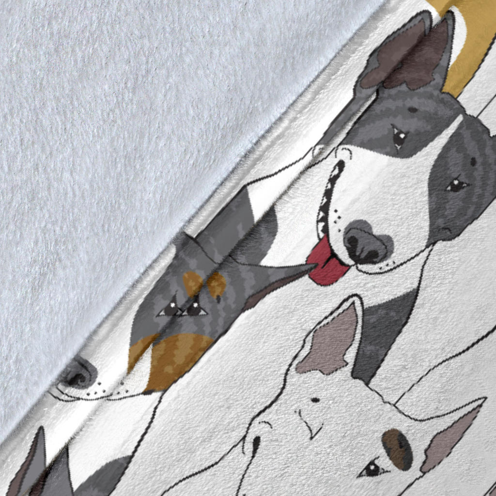 Bull Terriers Pattern Print Design 03 Premium Blanket