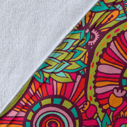 Boho Pattern Print Design 01 Premium Blanket