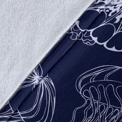 Jellyfish Pattern Print Design 05 Premium Blanket