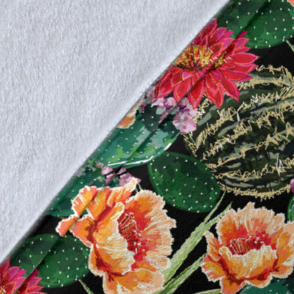 Cactus Pattern Print Design 06 Premium Blanket