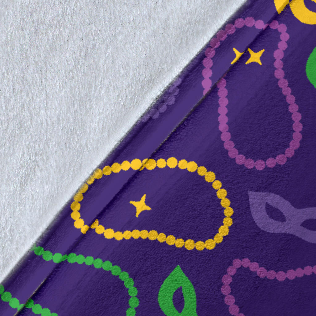 Mardi Gras Pattern Print Design 04 Premium Blanket