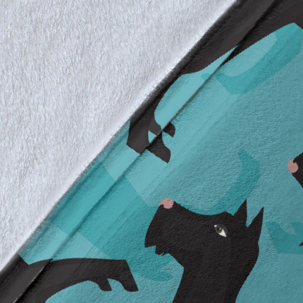 Schnauzers Pattern Print Design A01 Premium Blanket