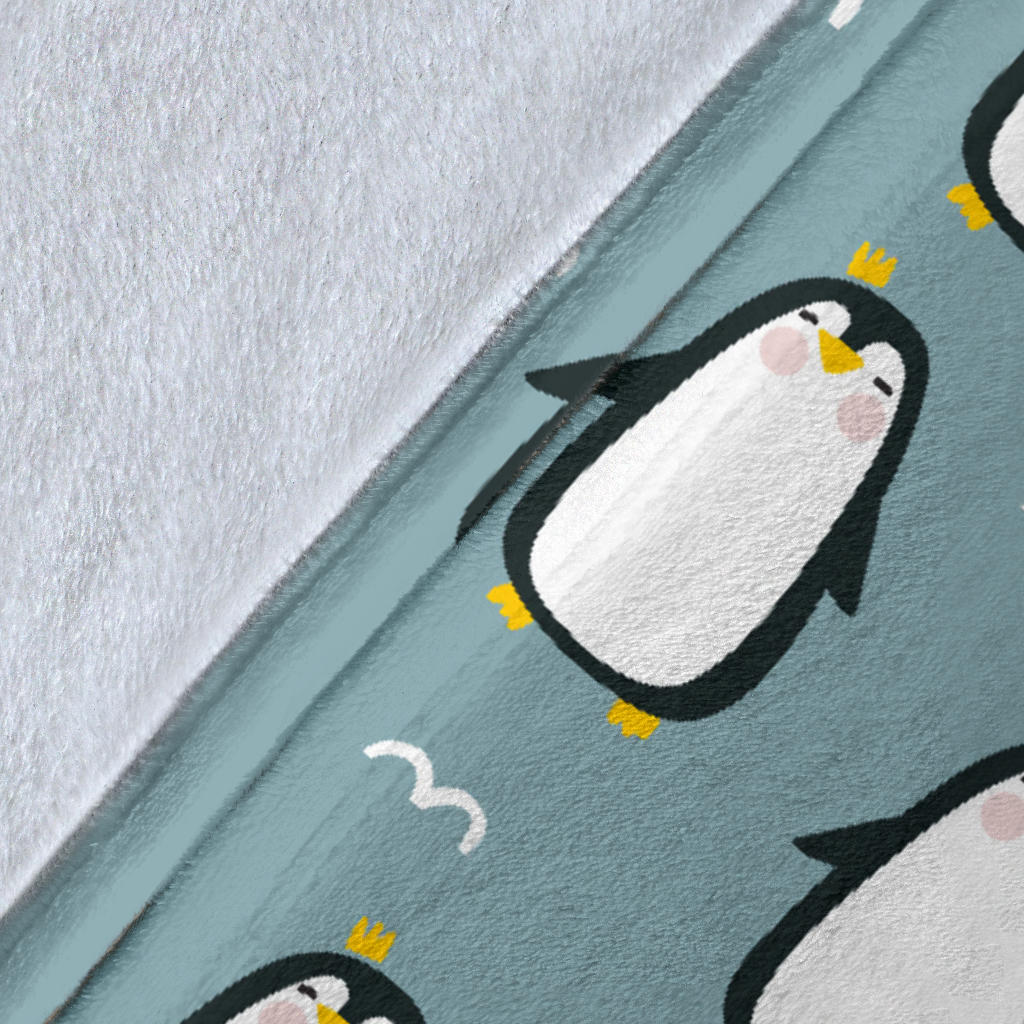 Penguin Pattern Print Design A02 Premium Blanket