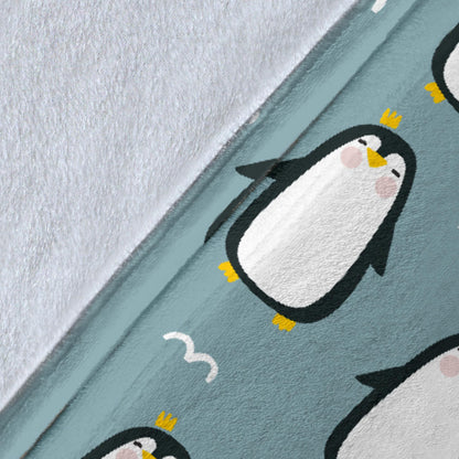 Penguin Pattern Print Design A02 Premium Blanket
