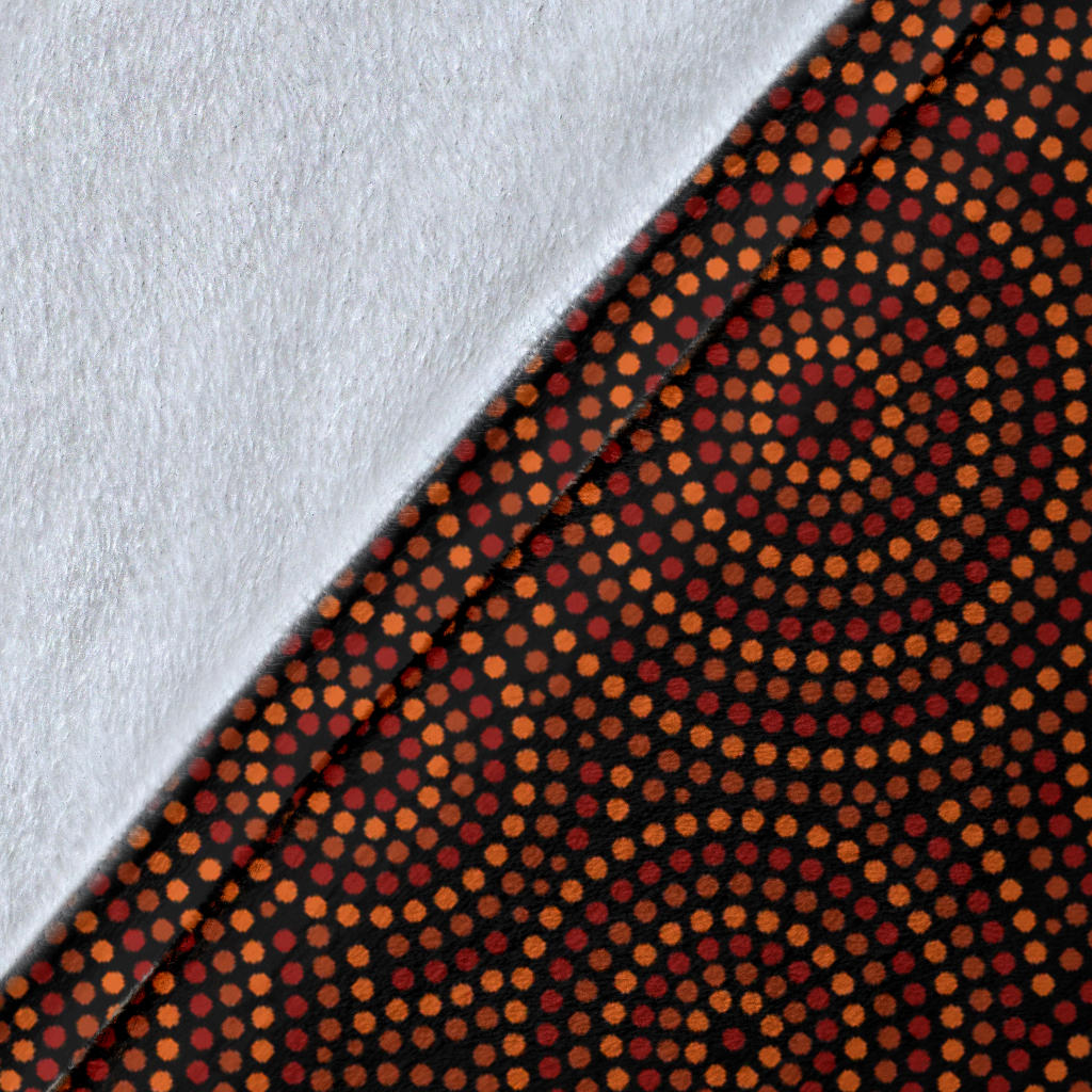Aboriginal Pattern Print Design 02 Premium Blanket
