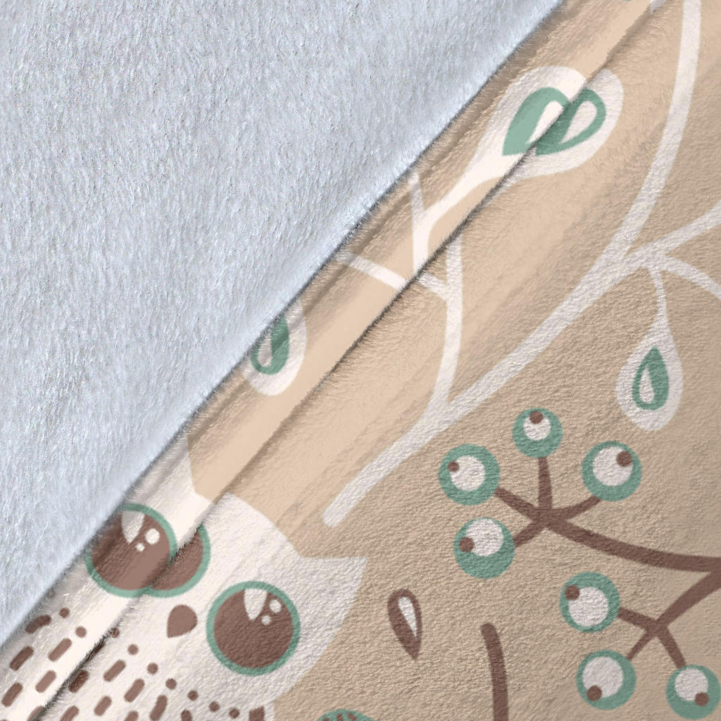 Owl Pattern Print Design A02 Premium Blanket