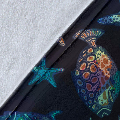 Starfish Pattern Print Design 01 Premium Blanket