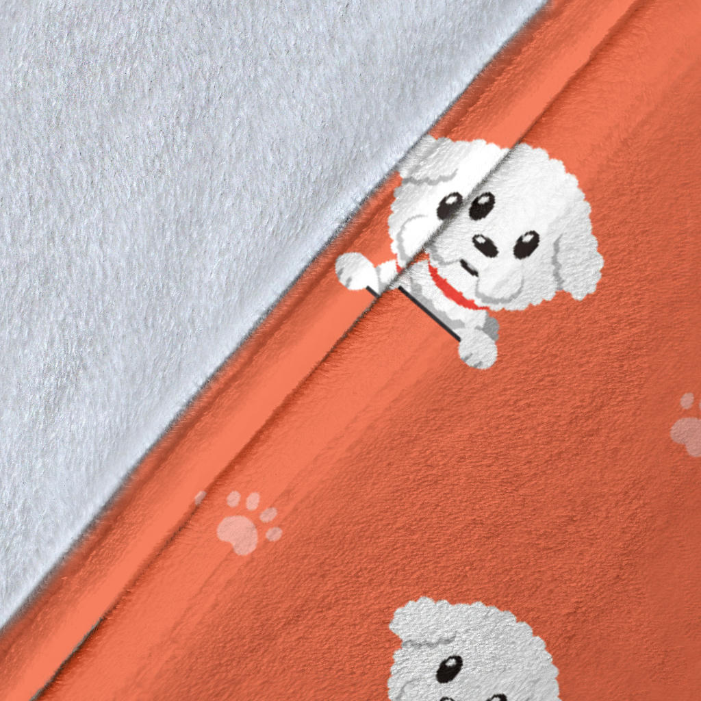 Bichons Frise Pattern Print Design 02 Premium Blanket