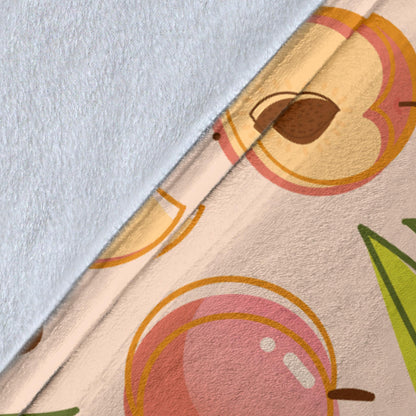 Peach Pattern Print Design A01 Premium Blanket