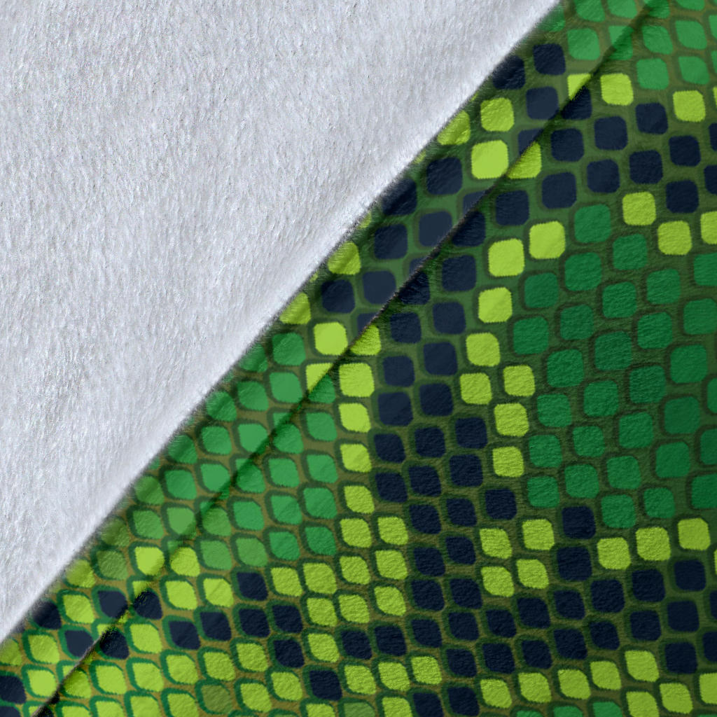 Python Green Pattern Print Design A01 Premium Blanket