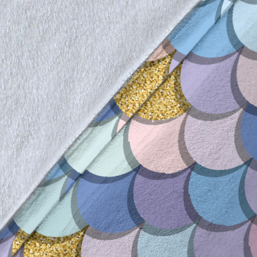 Mermaid Scales Pattern Print Design 05 Premium Blanket