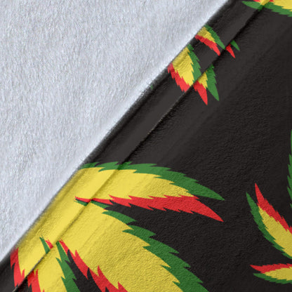 Pot Leaf Pattern Print Design A02 Premium Blanket