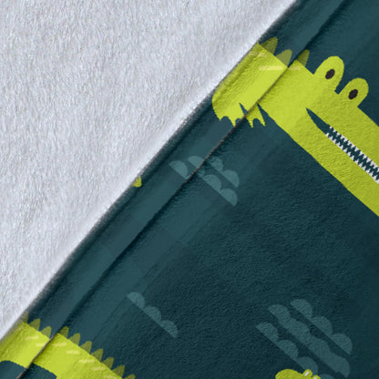 Alligator Pattern Print Design 03 Premium Blanket