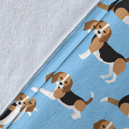 Beagle Pattern Print Design 03 Premium Blanket