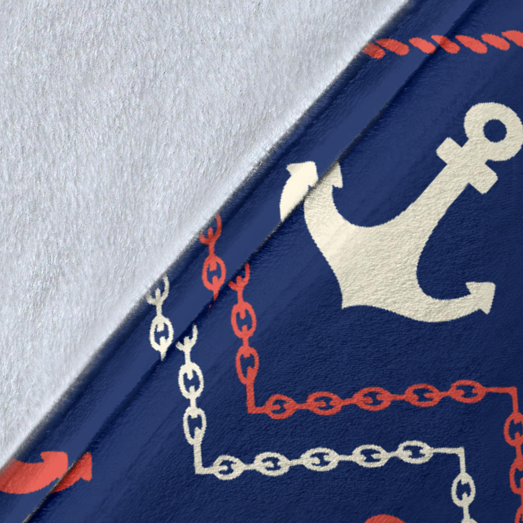 Anchor Pattern Print Design 07 Premium Blanket