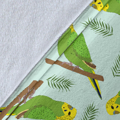 Budgerigar Pattern Print Design 04 Premium Blanket