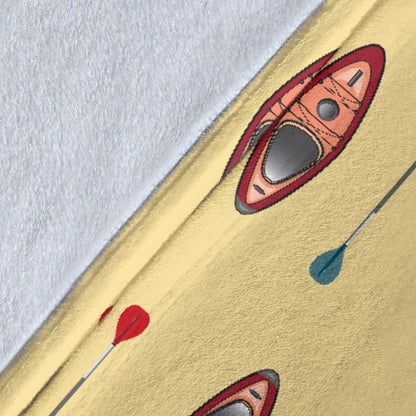 Kayak Pattern Print Design 02 Premium Blanket