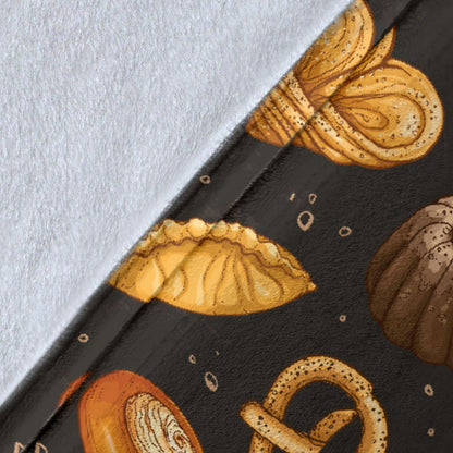 Bread Pattern Print Design 05 Premium Blanket