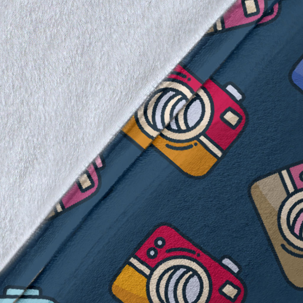 Camera Pattern Print Design 03 Premium Blanket