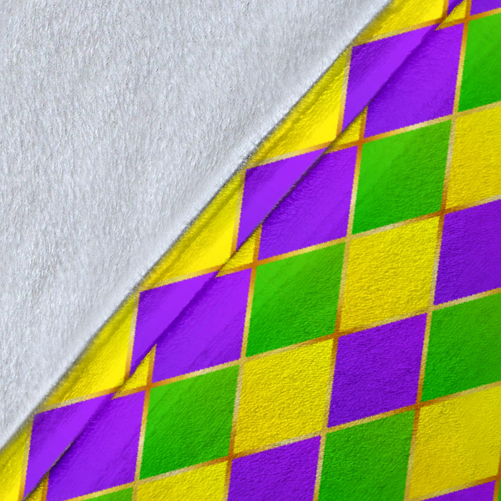 Mardi Gras Pattern Print Design 01 Premium Blanket