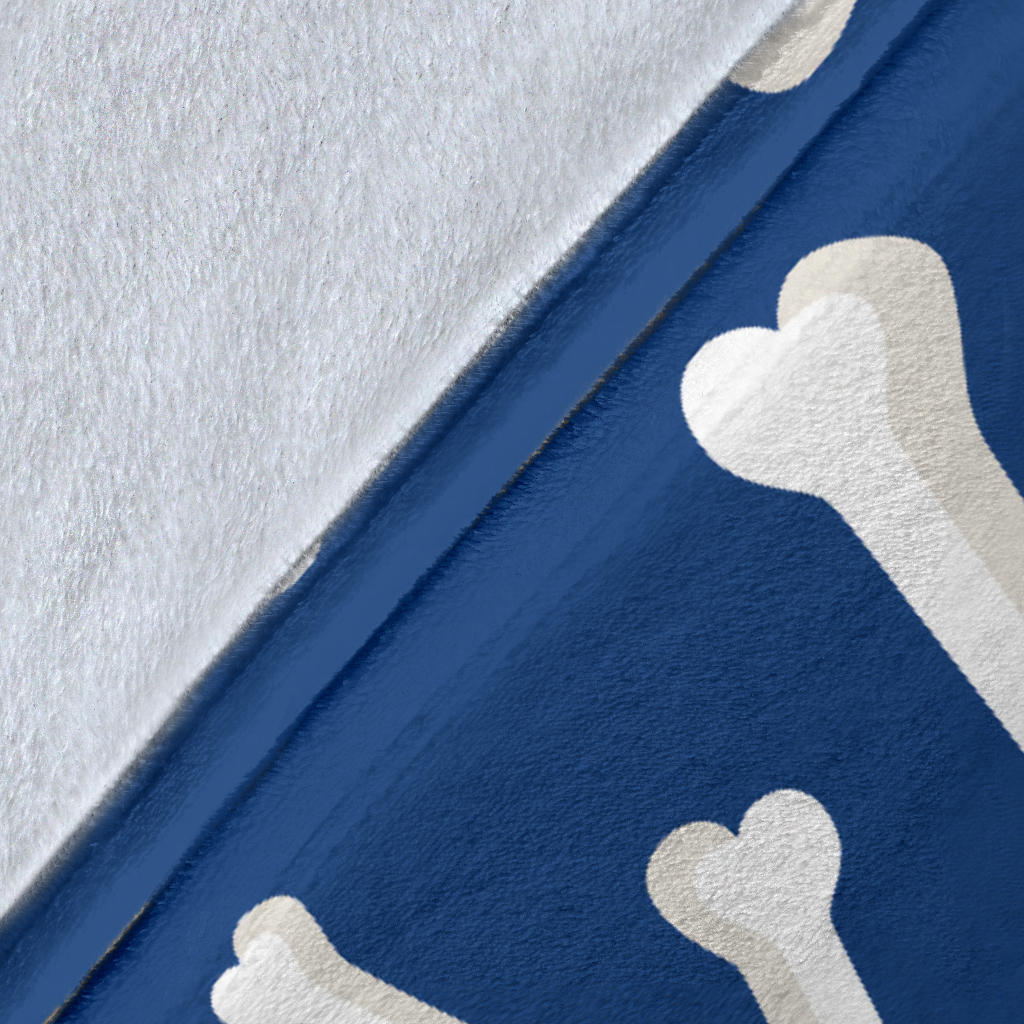 Dog Bone Pattern Print Design 03 Premium Blanket