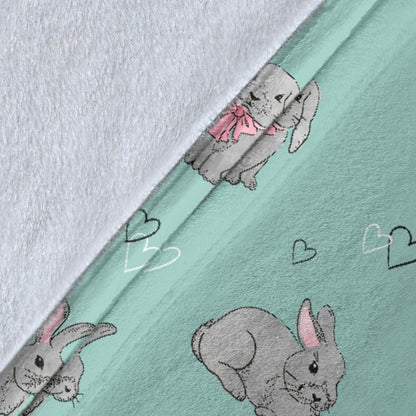 Bunny Pattern Print Design 02 Premium Blanket