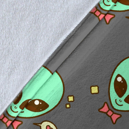 Alien Pattern Print Design 02 Premium Blanket