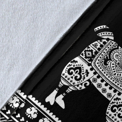 Llama Aztec Style Pattern Print Design 01 Premium Blanket