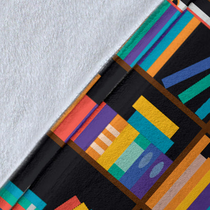 Book Pattern Print Design 05 Premium Blanket